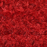 Rosette Satin Red Fabric