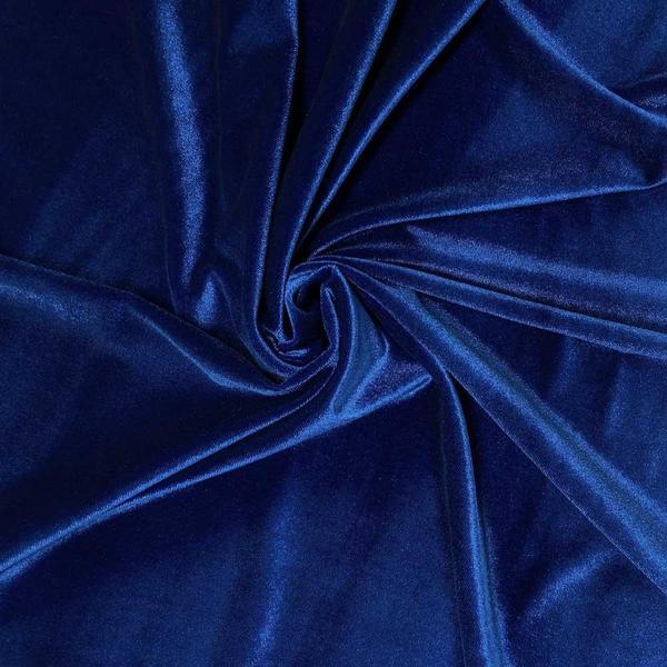 Royal Blue Stretch Velvet Fabric / 60 Yards Roll