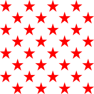 Red Stars on White Paisley Bandana Poly Cotton Fabric