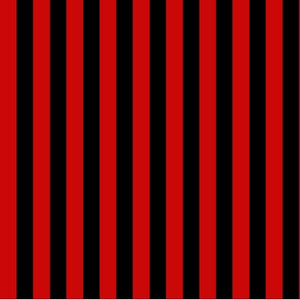 Red Black Stripe 1" inch Satin Fabric