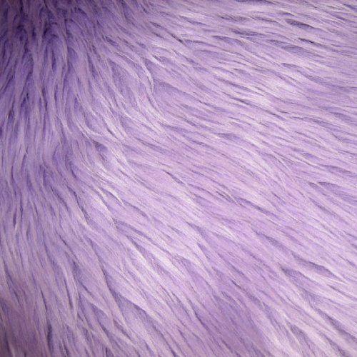 iFabric Lilac Faux Fake Fur Solid Shaggy Long Pile Fabric