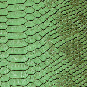 Green Faux Viper Sopythana Snake Skin Vinyl Fabric / 40 Yards Roll