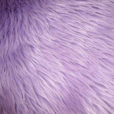 Lilac Faux Fake Fur Solid Shaggy Long Pile Fabric