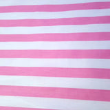 1" One Inch Pink and White Stripes Poly Cotton Fabric