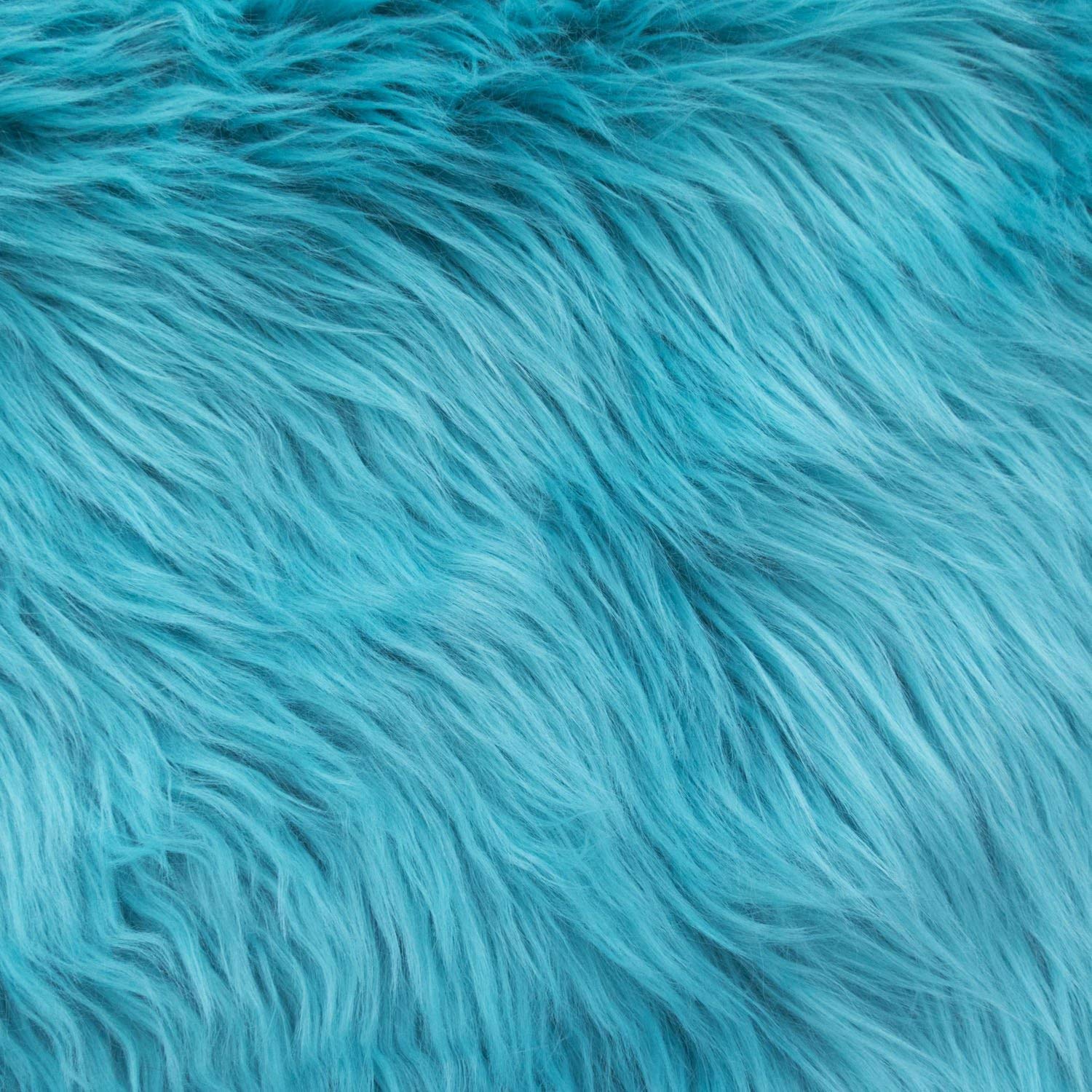 iFabric Turquoise Faux Fake Fur Long Pile Shaggy Fabric