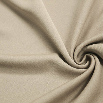 Taupe Solid Stretch Scuba Double Knit Fabric