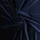 Navy Blue Stretch Velvet Fabric / 60 Yards Roll