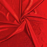 Red Stretch Velvet Fabric / 60 Yards Roll