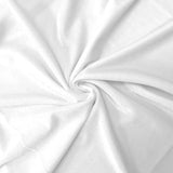 White Stretch Velvet Fabric / 60 Yards Roll