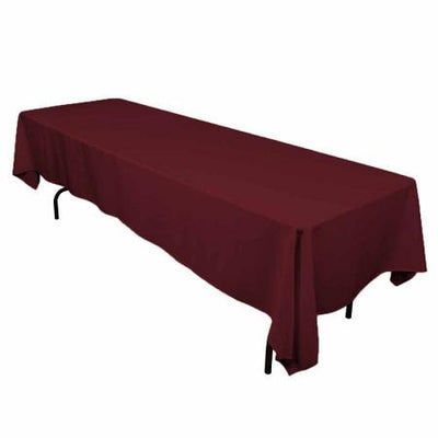 Burgundy 100% Polyester Rectangular Tablecloth 60