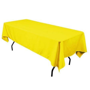 Yellow 100% Polyester Rectangular Tablecloth 60" x 126"