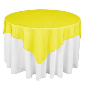 Golden Square Polyester Overlay Tablecloth 85" x 85"