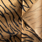 Brown Velboa Faux Fur Tiger Animal Short Pile Fabric