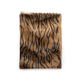 Brown Velboa Faux Fur Tiger Animal Short Pile Fabric