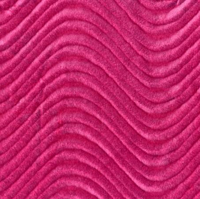Fuchsia Velvet Flocking Swirl Upholstery Fabric / 50 Yards Roll