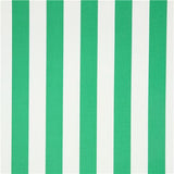 1" One Inch Green and White Stripes Poly Cotton Fabric