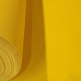 Yellow Upholstery Grade Flocking Velvet Fabric / 50 Yards Roll
