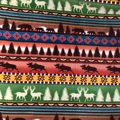Indian Native American African 1 Print Anti Pill Fleece Fabric