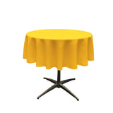 51" Dark Yellow Polyester Round Tablecloth