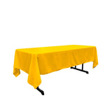 Dark Yellow 100% Polyester Rectangular Tablecloth 60 x 108"