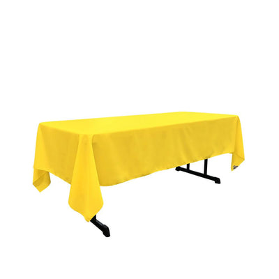 Light Yellow 100% Polyester Rectangular Tablecloth 60
